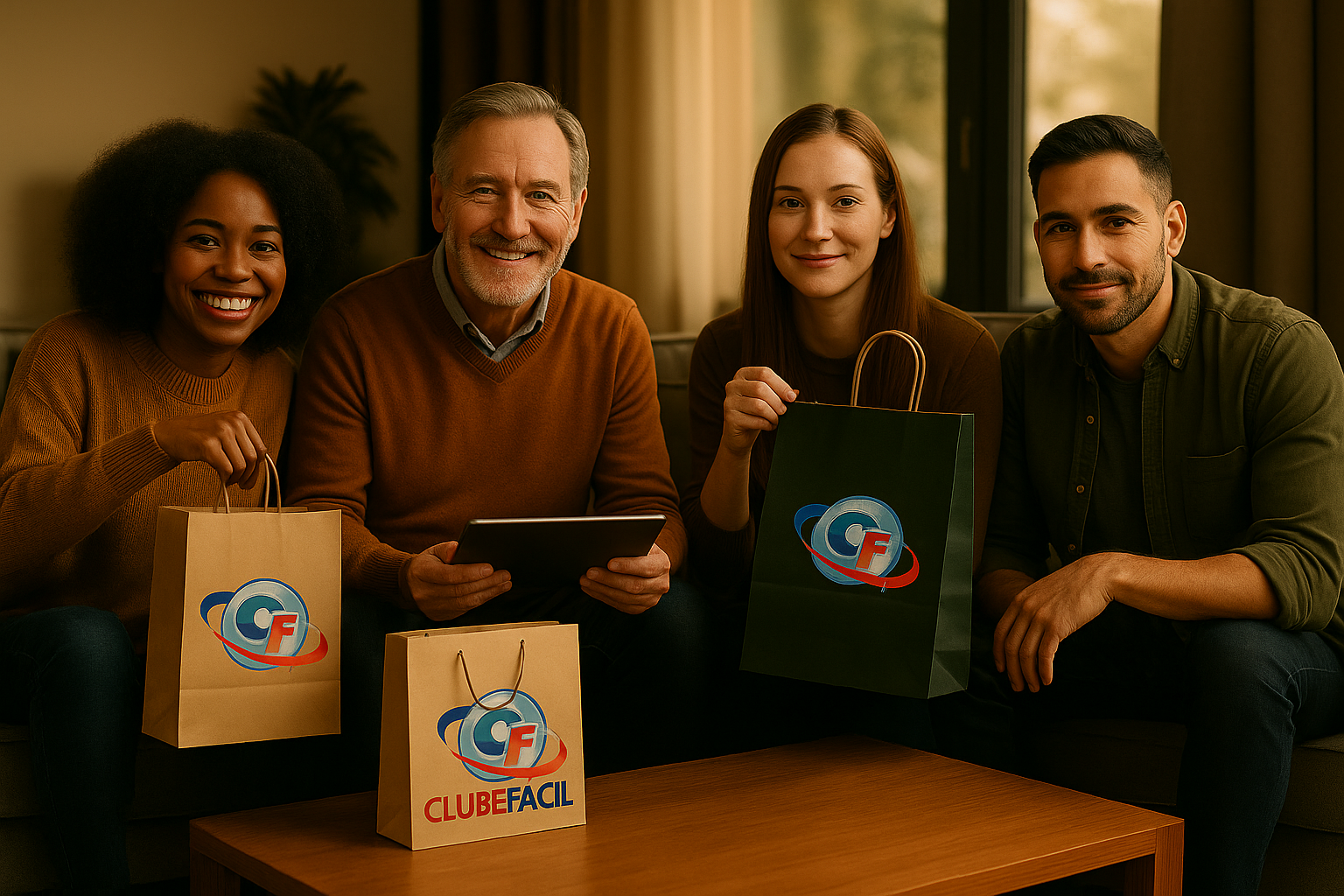 Ilustração dos benefícios e economia no Clube Fácil
