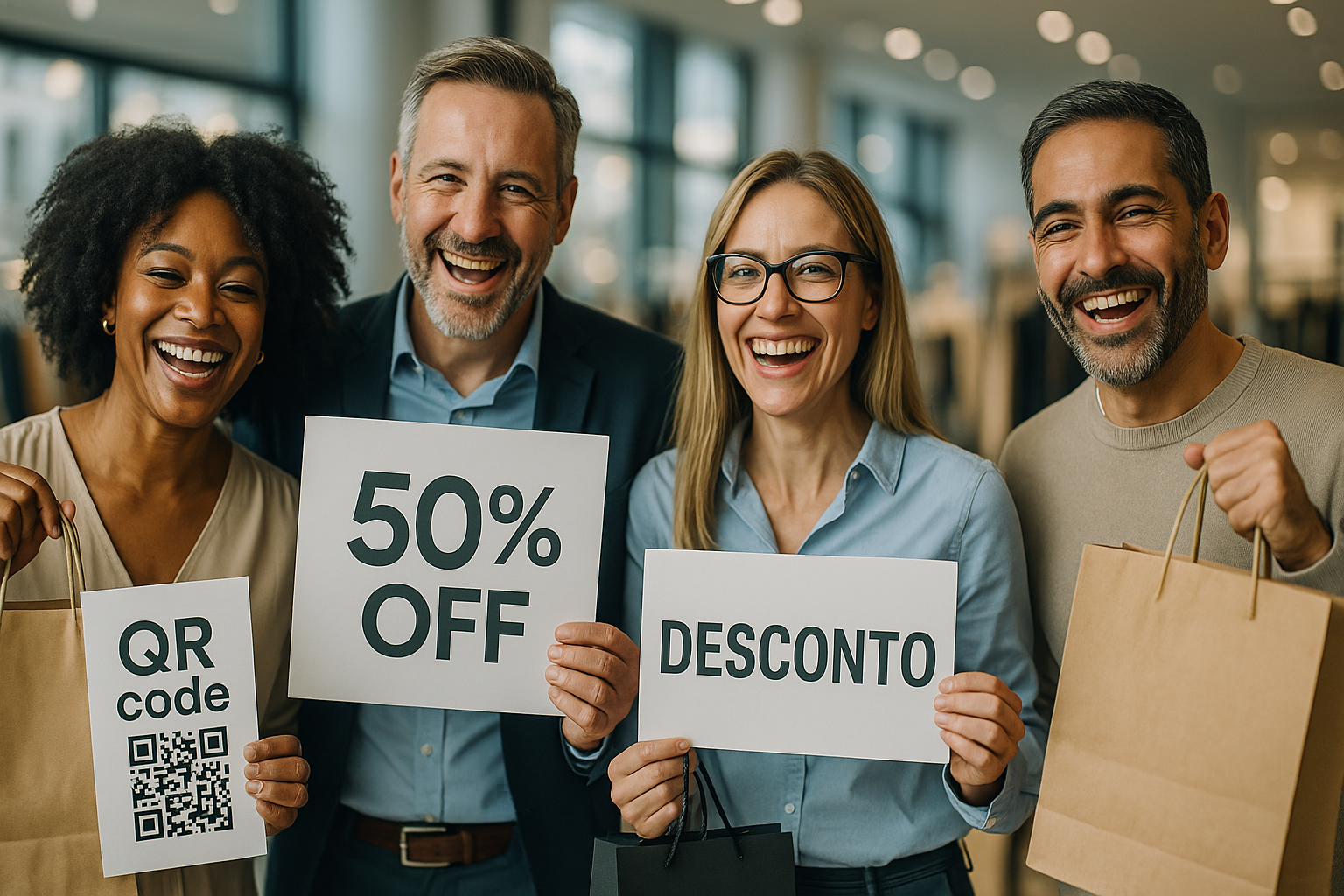 Membros do Clube Fácil felizes e economizando